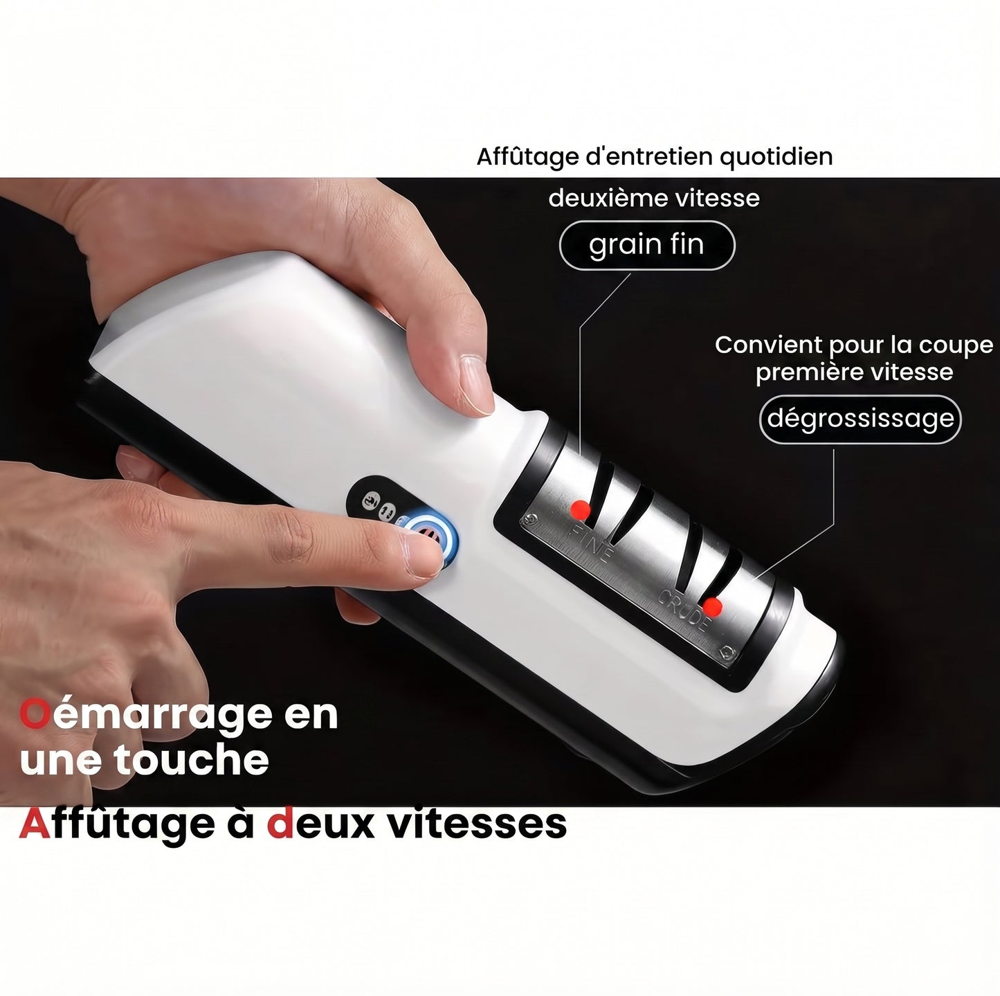 🔪 Aiguiseur de couteaux électrique 4-en-1