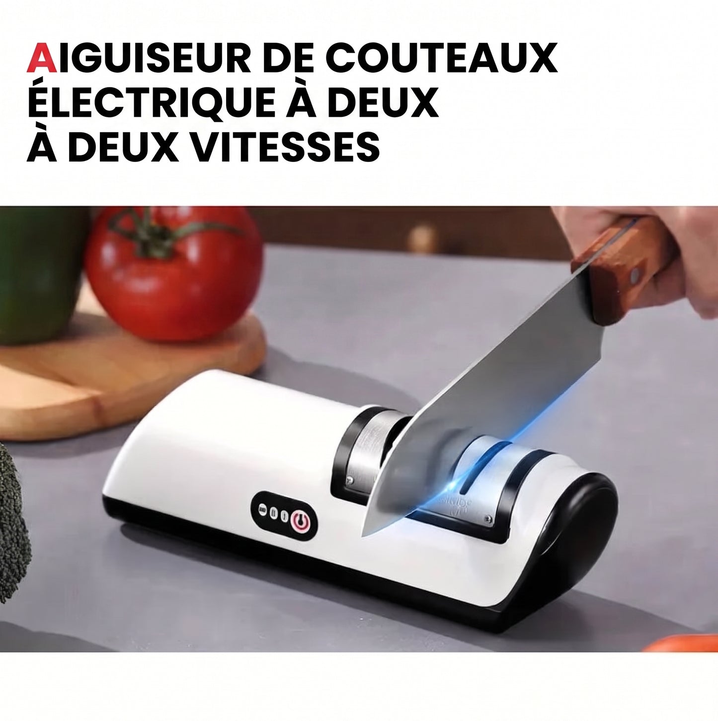 🔪 Aiguiseur de couteaux électrique 4-en-1