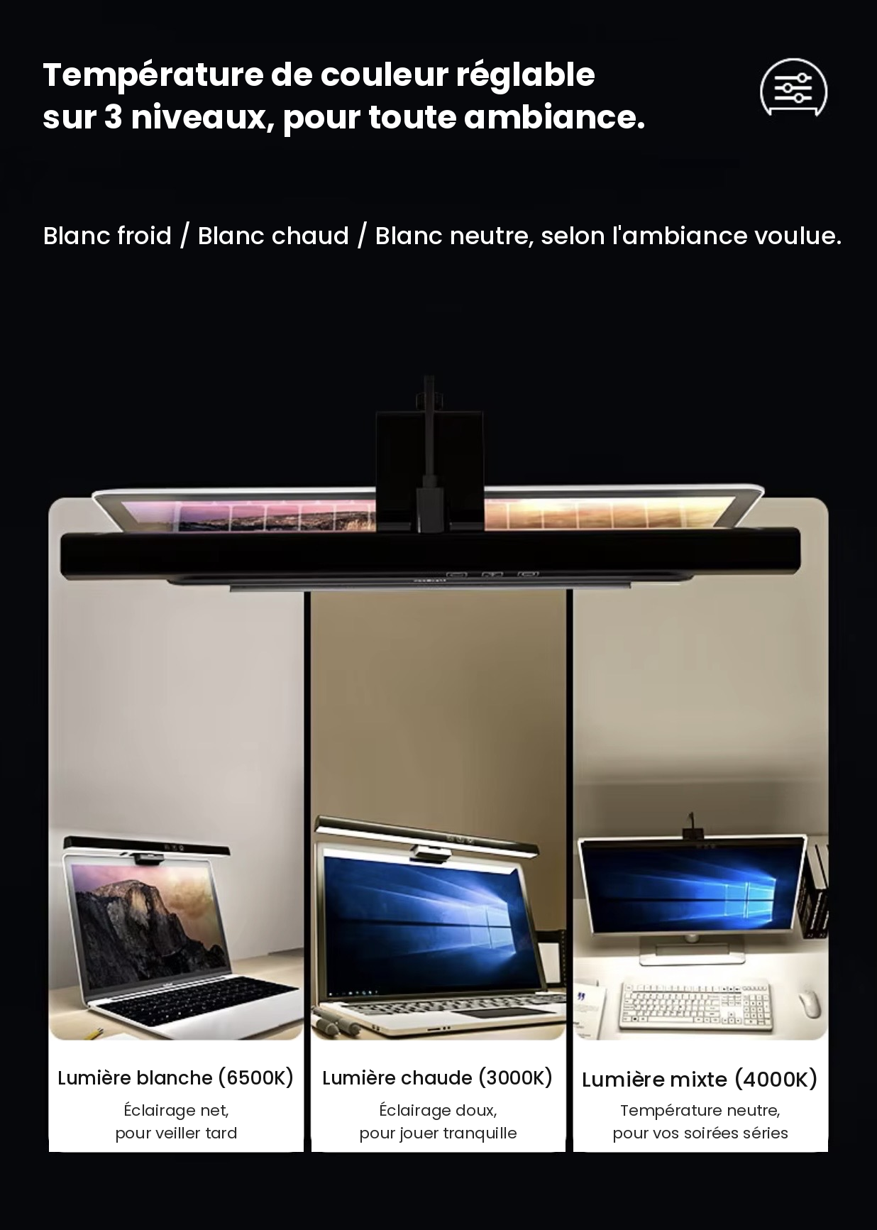 💡 Barre Lumineuse LED pour Écran d’Ordinateur – Confort Visuel