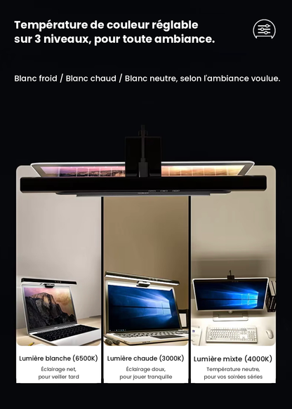 💡 Barre Lumineuse LED pour Écran d’Ordinateur – Confort Visuel