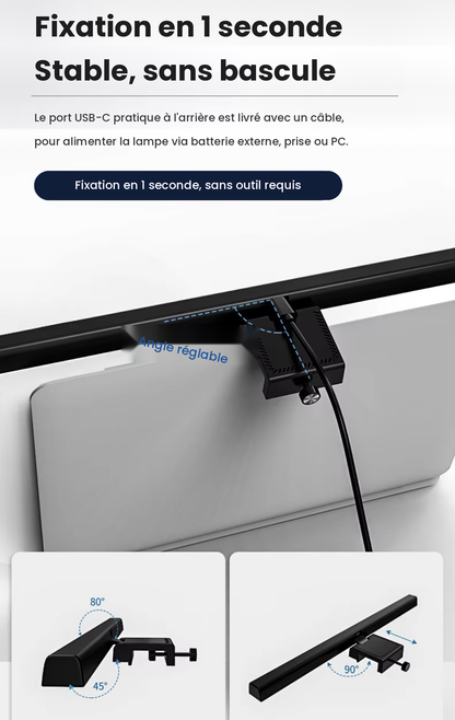 💡 Barre Lumineuse LED pour Écran d’Ordinateur – Confort Visuel