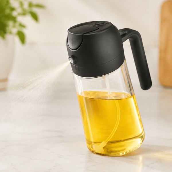 Bouteille vaporisateur d’huile 2-en-1