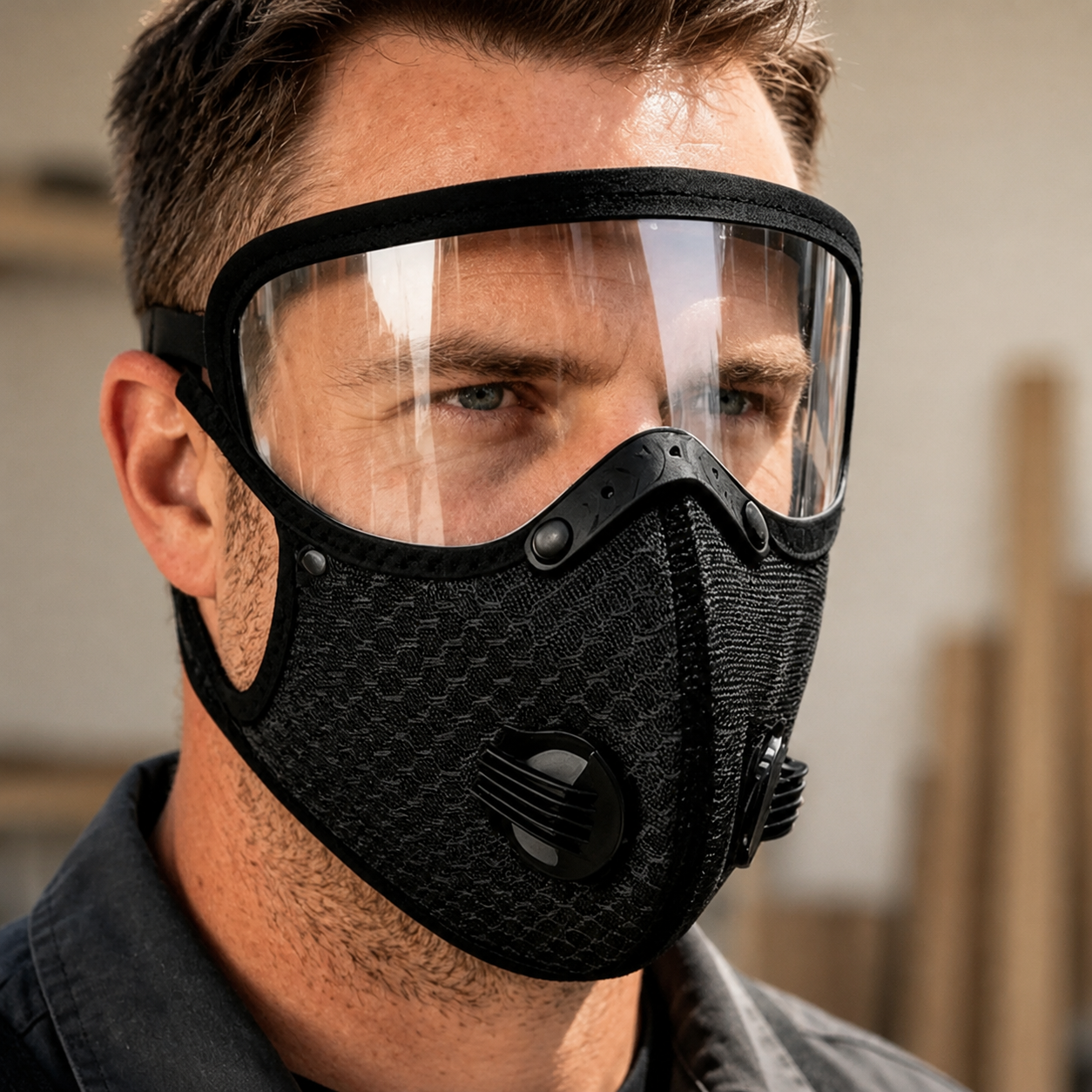Masque anti-poussière avec lunettes
