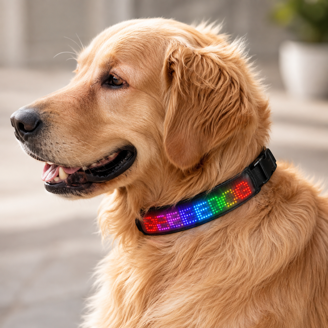 Collier LED personnalisable pour chien